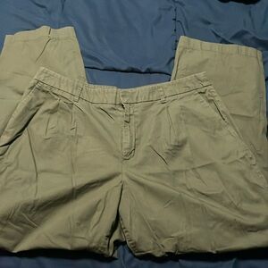 Green wide leg trouser pants
